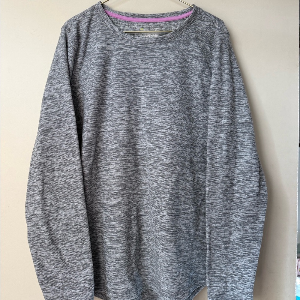 Tek Gear Heather Gray and Pink Sweater